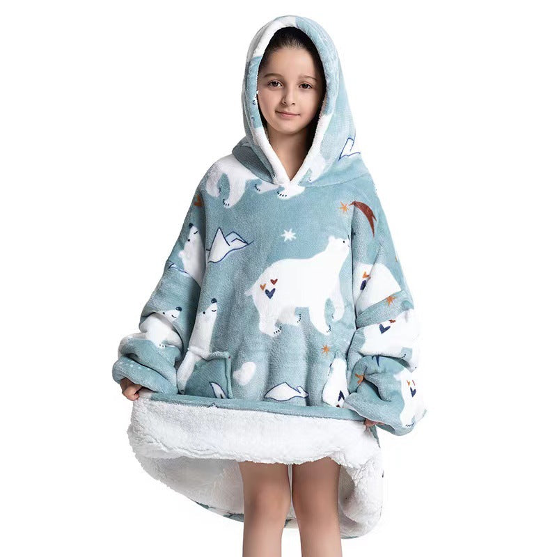 Cartoon flannel nightgown for kids