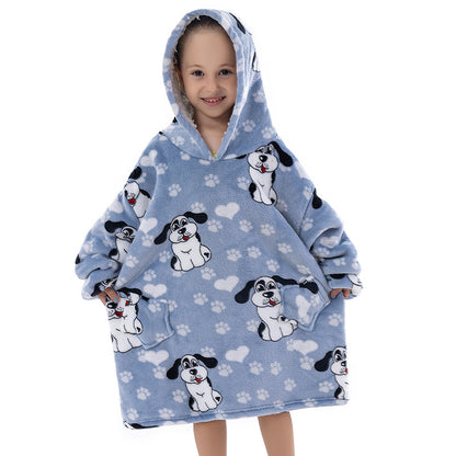 Cartoon baby flannel nightgown