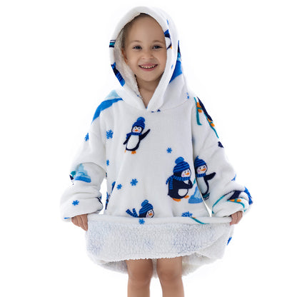 Cartoon baby flannel nightgown