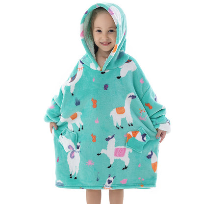 Cartoon baby flannel nightgown