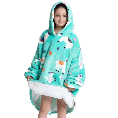 Cartoon flannel nightgown for kids